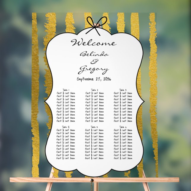 Panneau En Acrylique Graphisme de tableau de placement de mariage à ray (Neutre)