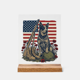 Panneau En Acrylique Gravure vintage commémorative patriotique Blue Hee