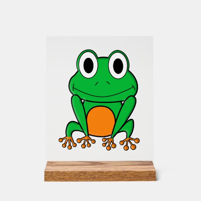 Panneau En Acrylique Grenouille verte (Recto)