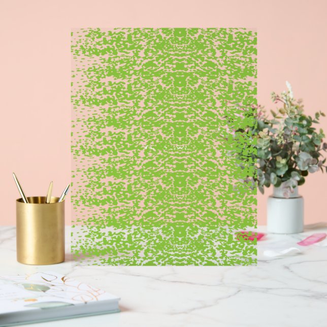 Panneau En Acrylique Grunge Lime Texture verte (Mariage)