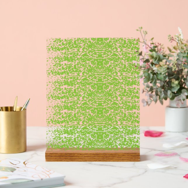 Panneau En Acrylique Grunge Lime Texture verte (Mariage)