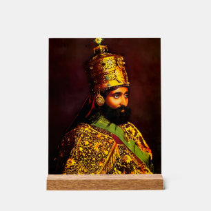 Panneau En Acrylique Haile Selassie - HIM - Rastafari - Carte postale