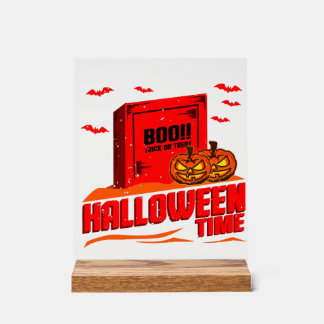 Panneau En Acrylique Halloween Boo