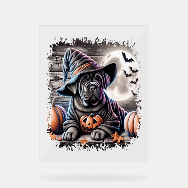 Panneau En Acrylique Halloween Canne Corso Dog (Recto)
