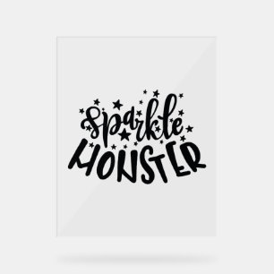 Panneau En Acrylique Halloween du monstre d'étincelles