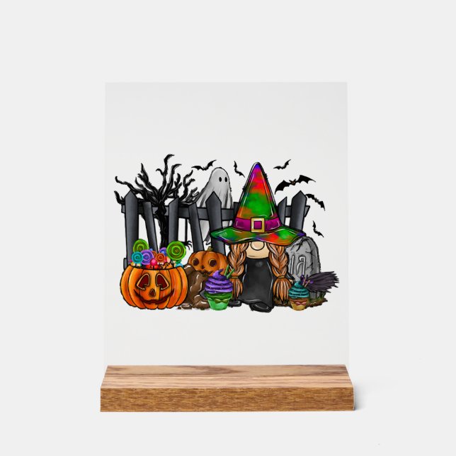 Panneau En Acrylique Halloween Gnome (Recto)