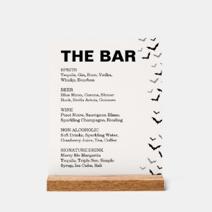 Panneau En Acrylique Halloween gothique Mariage Noir Et Bourgogne