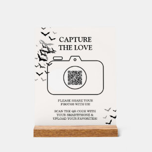 Panneau En Acrylique Halloween gothique Mariage Noir Et Bourgogne