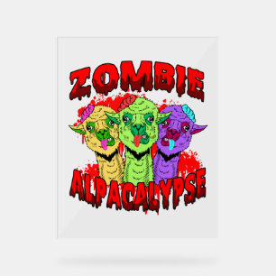 Panneau En Acrylique Halloween Llama Alpaca Funny Lama Glama Cool Cadea