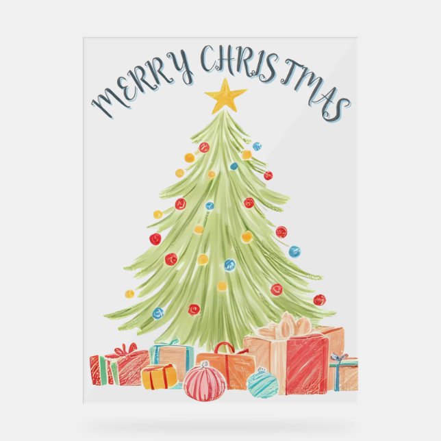 Panneau En Acrylique Hand-Drawn Christmas Sketch  (Recto)