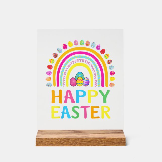 Panneau En Acrylique Happy Easter Bunny Easter Egg Hunt Easter Women Gi (Recto)