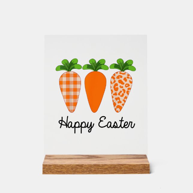 Panneau En Acrylique Happy Easter Carrot Cute Easter T-Shirt (Recto)