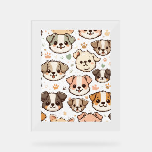 Panneau En Acrylique Happy mignon Motif Puppies