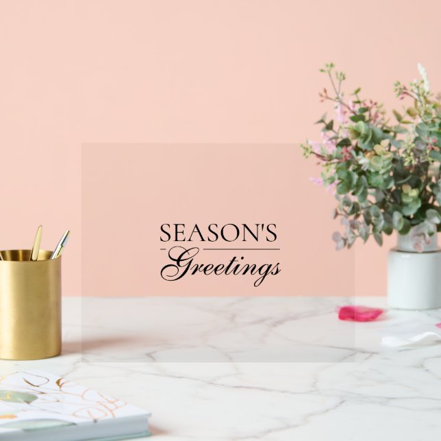 Panneau En Acrylique Happy New Year Merry Christmas Holiday Season (Mariage)