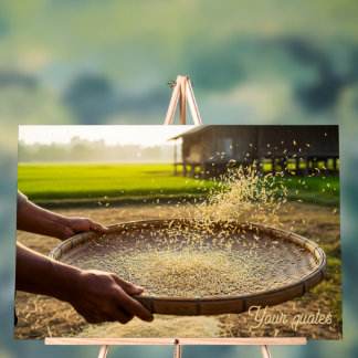 Panneau En Acrylique Harvest Grain, Rice Field