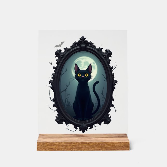 Panneau En Acrylique Haunted Cat Mirror (Recto)