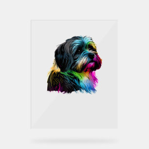 Panneau En Acrylique Havanais Chien Pop Art Design Havanais Amateurs