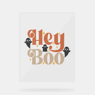 Panneau En Acrylique Hey Boo Boho Halloween Hey Boo Ghost