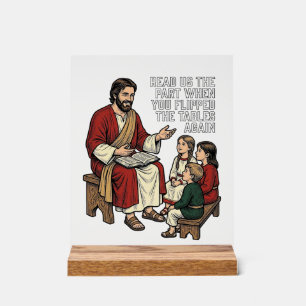 Panneau En Acrylique Histoire drôle de la Bible Vintage Professeur reli