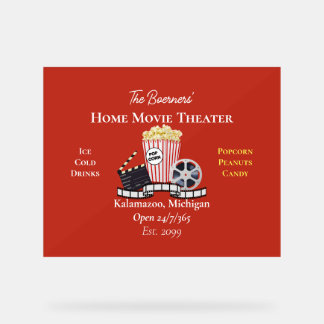 Panneau En Acrylique Home Film Theater Film Popcorn Film Bobine Acryliq