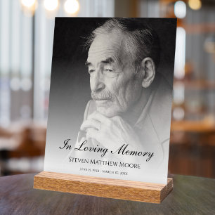 Panneau En Acrylique Hommage personnalisé aux funérailles commémorative