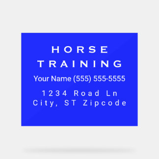Panneau En Acrylique Horse Royal Professional Business Card