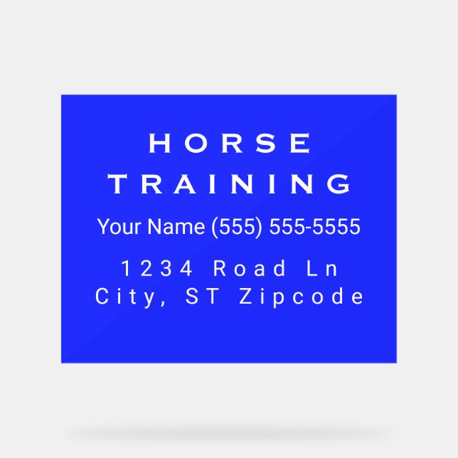 Panneau En Acrylique Horse Royal Professional Business Card (Recto)