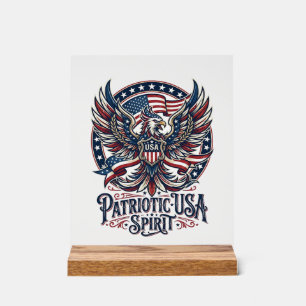Panneau En Acrylique Hybride de Phoenix Patriotique Hybride d'Animal Pa