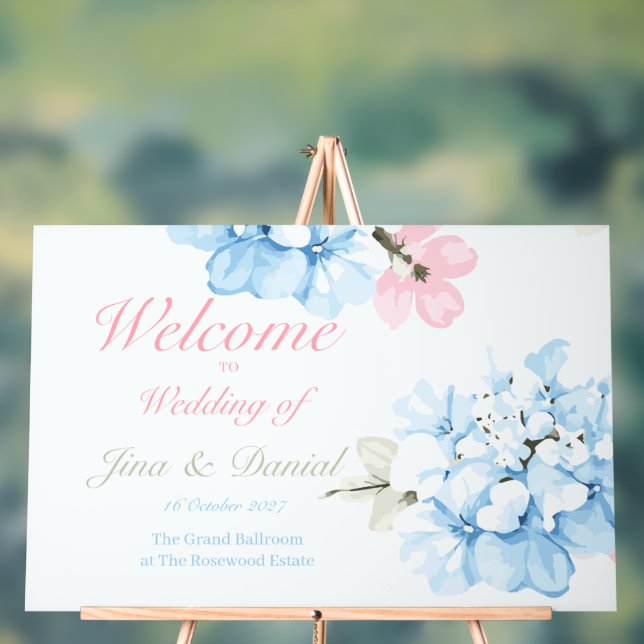 Panneau En Acrylique Hydrangeas Pastel Bloom (Neutre)