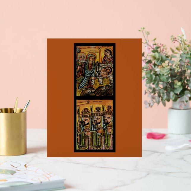 Panneau En Acrylique Icône éthiopienne de la Nativité (Mariage)