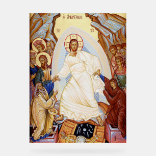 Panneau En Acrylique Icône orthodoxe de l'Anastasis Résurrection