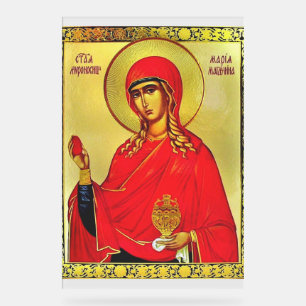 Panneau En Acrylique icône orthodoxe de sainte Marie Madeleine
