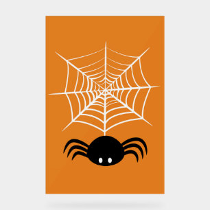 Panneau En Acrylique Illustration d'araignée d'Halloween effrayante