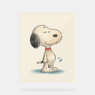 Panneau En Acrylique Illustration de chien Beagle à l'aquarelle mignonn
