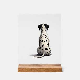 Panneau En Acrylique Illustration d'un dalmatien vintage vu de dos Min