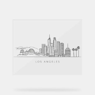 Panneau En Acrylique Illustration minimaliste de la skyline de Los Ange