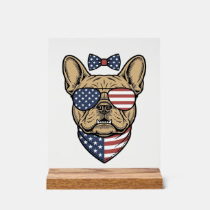 Panneau En Acrylique Illustration vectorielle de bouledogue français pa