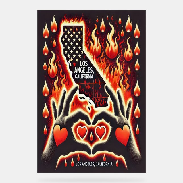 PANNEAU EN ACRYLIQUE IMAGEN ALUSIVA A LA SOLIDARDAD CON LOS ANGELES C. (Recto)