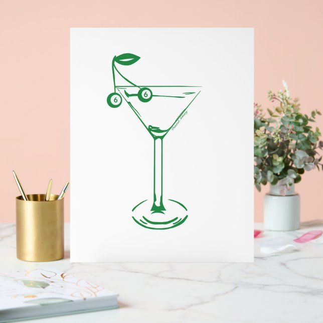 Panneau En Acrylique Impression de l'affiche Martini (Mariage)