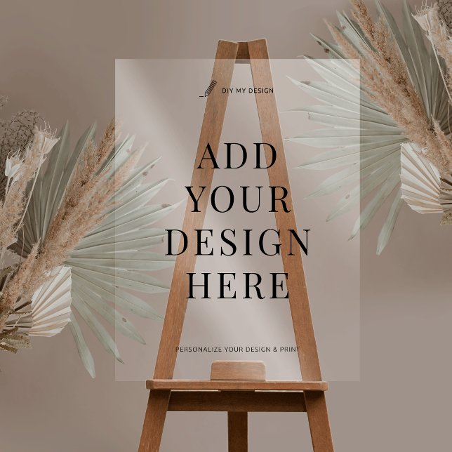 Panneau En Acrylique Impression des signes acryliques personnalisés tra (Custom design acrylic event sign 18x24" portrait)