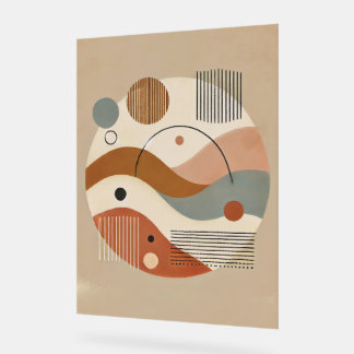 Panneau En Acrylique Impression géométrique Boho Art Abstrait