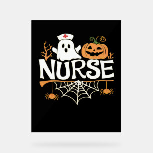 Panneau En Acrylique Infirmière amusante Halloween Fantôme Design Essen