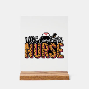 Panneau En Acrylique Infirmière coordinatrice MDS Design de chemise vin