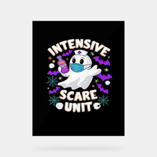 Panneau En Acrylique Infirmière de l'unité de soins intensifs Halloween
