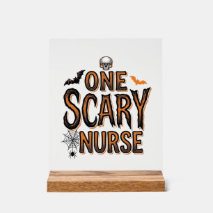 Panneau En Acrylique Infirmière effrayante Halloween Vintage Chemise à