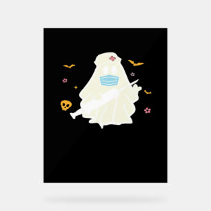 Panneau En Acrylique Infirmière éffrayante Praticien Cute Halloween Sur