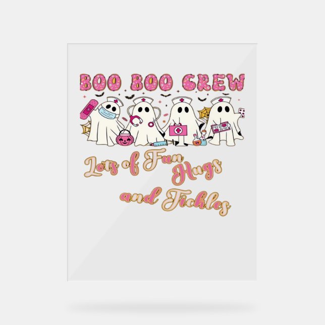 Panneau En Acrylique Infirmière Paediactric Amusement Halloween Design  (Recto)