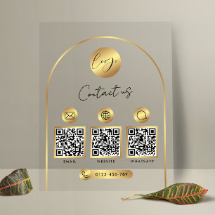 Panneau En Acrylique Informations sur le site Web de l'entreprise Logo