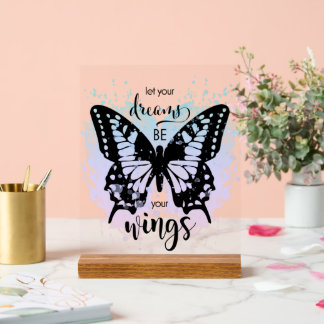 Panneau En Acrylique Inspiration des ailes de rêve papillon de tous les