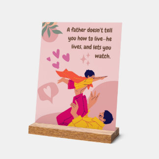 Panneau En Acrylique Inspirational Fathers Day Quote